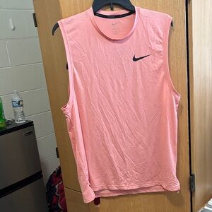 Nike Men Coral Sleeveless Top